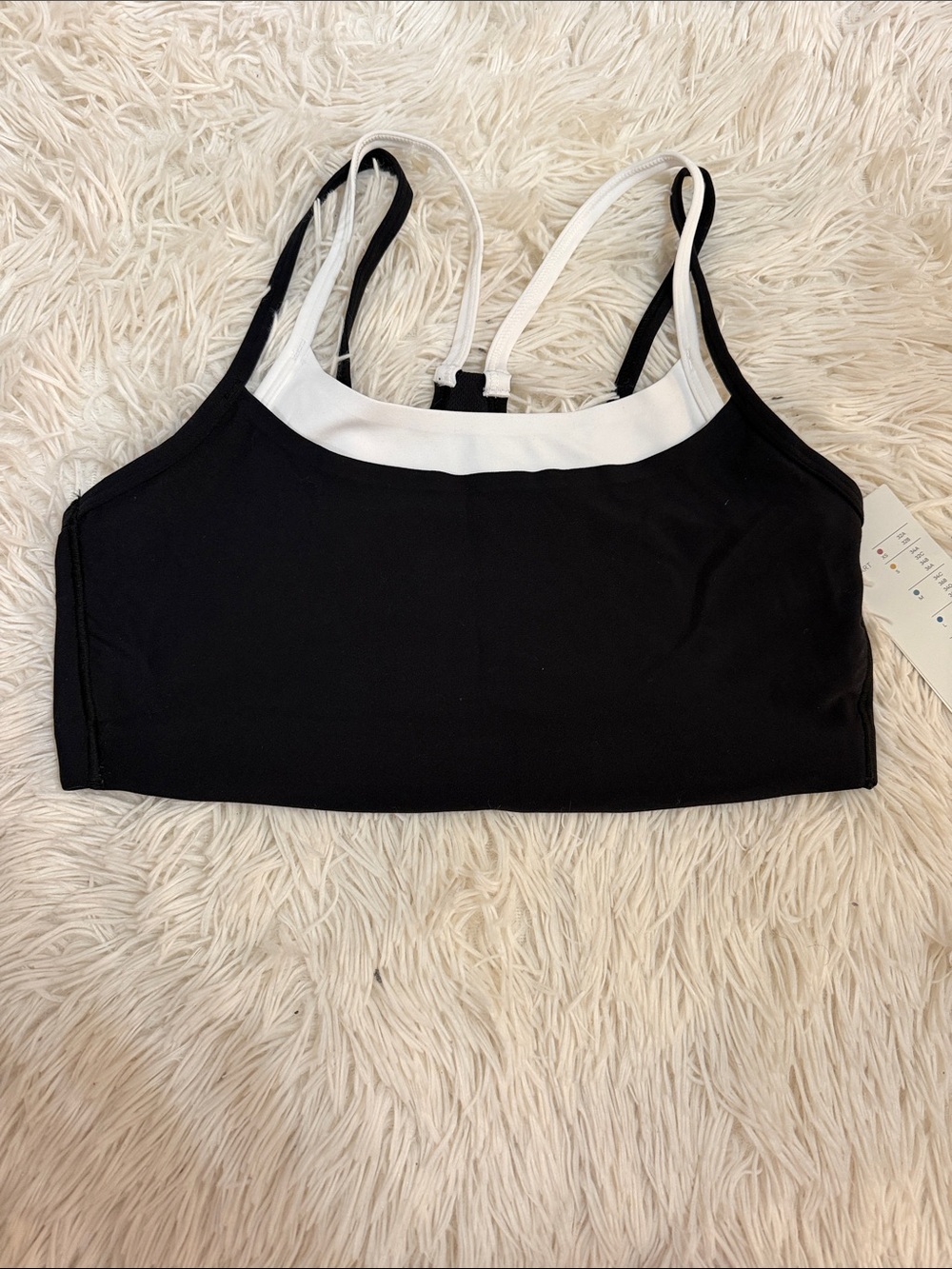 all in motion Black and White Strappy Sports Bralette